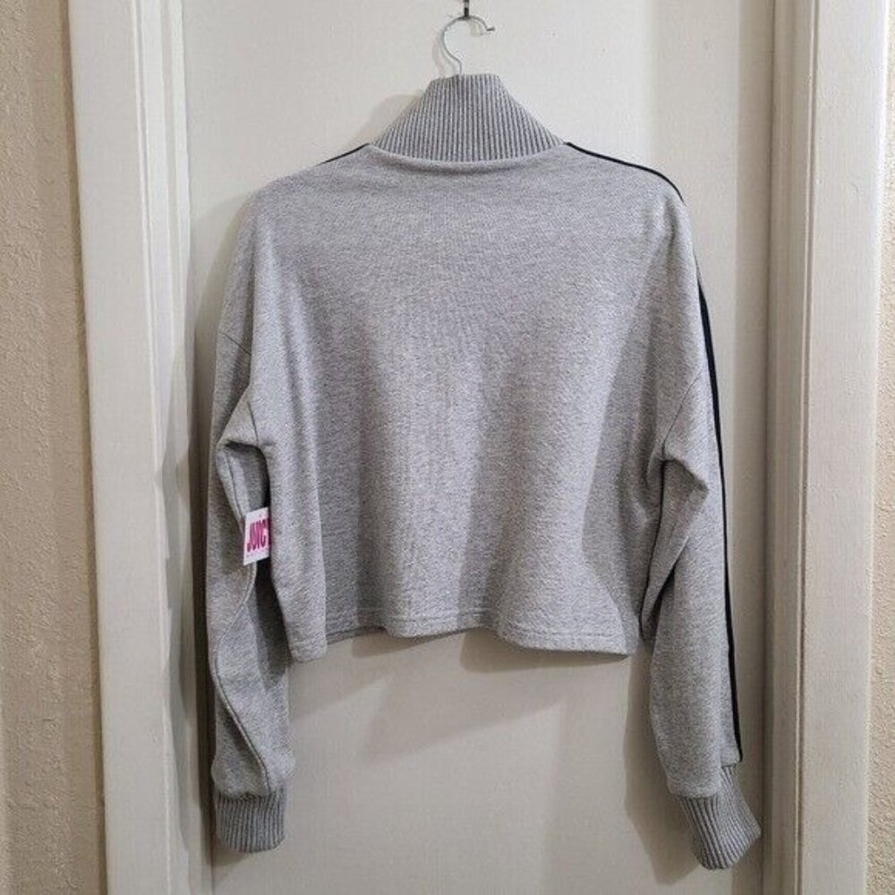 Juicy Couture Womens Cozy Racer Crop Pullover Top M NWT Quarter Zip - Picture 3 of 8